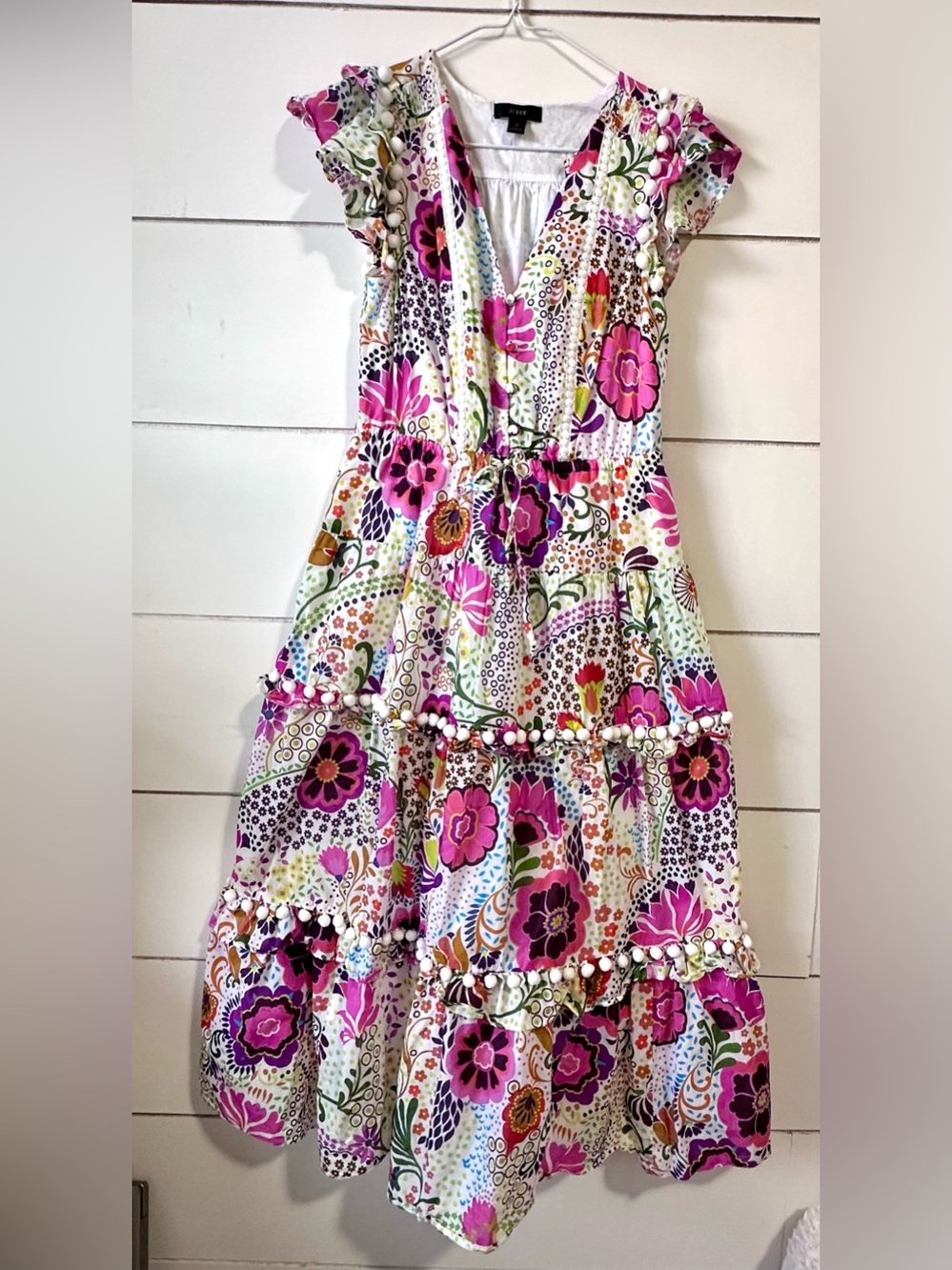 J Crew Ratti Pom Pom floral dress 🌸🌼🌺 - Picture 3 of 9